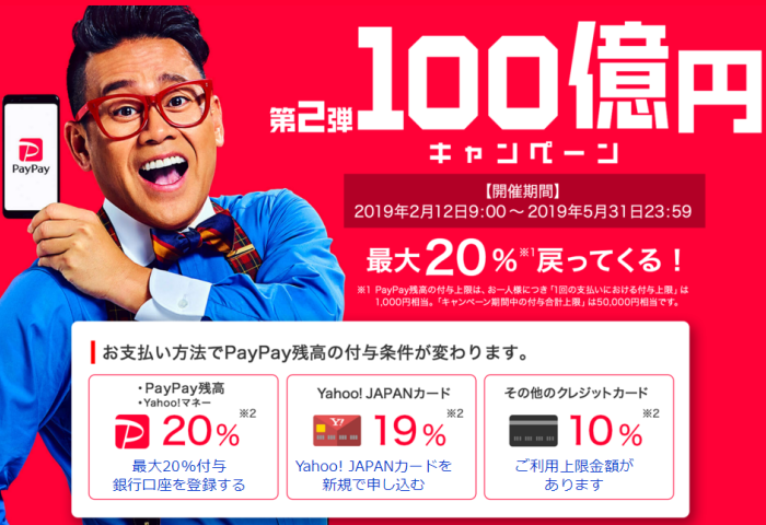 PayPay(ペイペイ)第2弾100億円キャンペーン