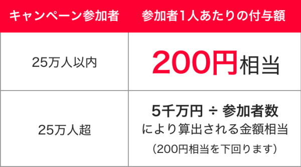キャンペーンの内容