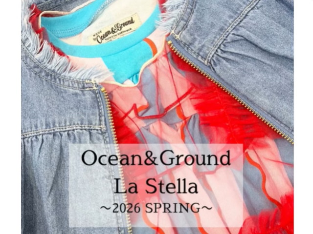 お揃いも出来る「オーシャン&グラウンド」の新作春物入荷中♪
